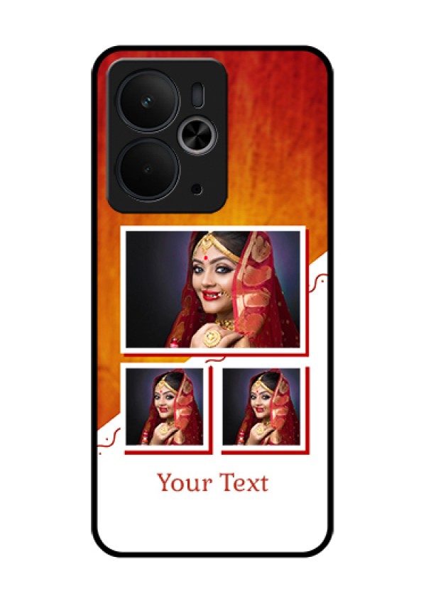 Realme 14T 5G Custom Glass Phone Case - Wedding Memories Design