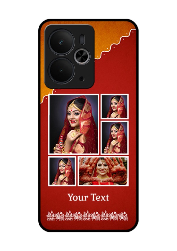 Realme 14T 5G Custom Glass Phone Case - Wedding Pic Upload Design