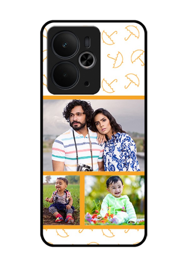 Realme 14T 5G Custom Glass Phone Case - Yellow Pattern Design
