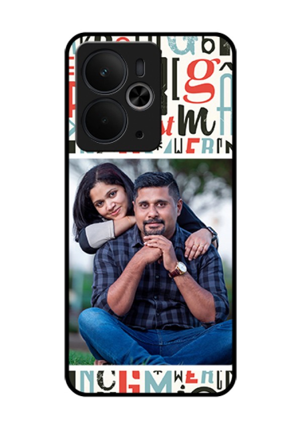 Realme 14T 5G Custom Glass Phone Case - Alphabet Design