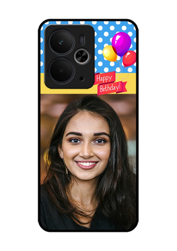 Realme 14T 5G Custom Glass Phone Case - Happy Birthday Design