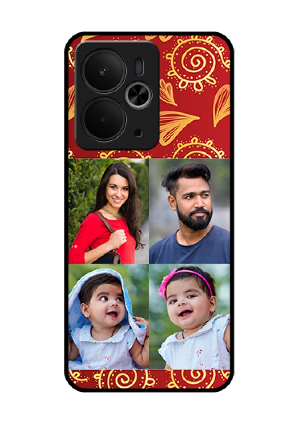 Realme 14T 5G Custom Glass Phone Case - 4 Image Traditional Design