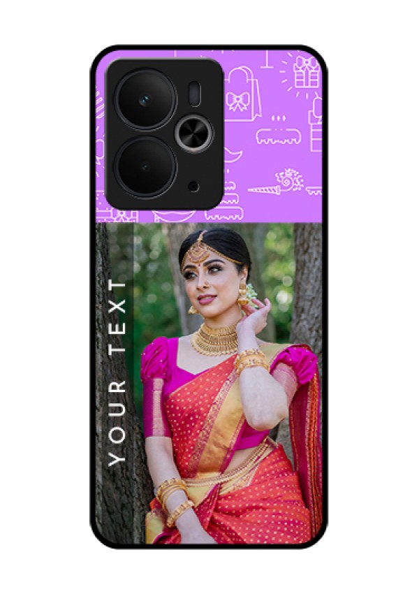 Realme 14T 5G Custom Glass Phone Case - Birthday Icons Design