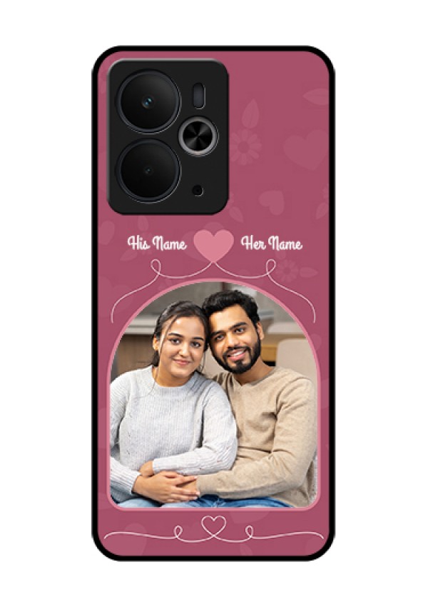 Realme 14T 5G Custom Glass Phone Case - Love Floral Design