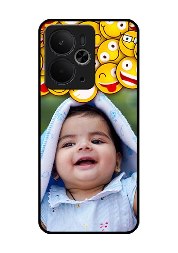 Realme 14T 5G Custom Glass Phone Case - With Smiley Emoji Design