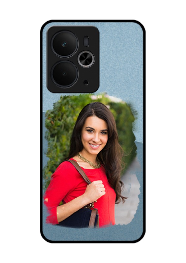 Realme 14T 5G Custom Glass Phone Case - Grunge Line Art Design