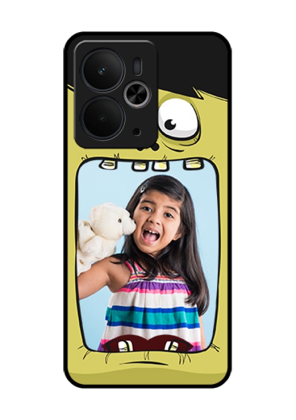 Realme 14T 5G Custom Glass Phone Case - Cartoon Monster Back Case Design