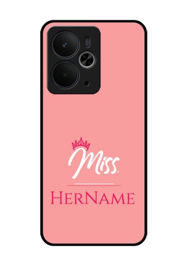 Realme 14T 5G Custom Glass Phone Case - Mrs With Name Design