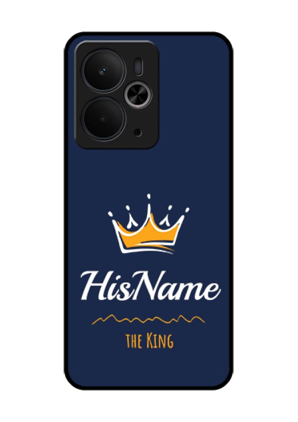 Realme 14T 5G Custom Glass Phone Case - King With Name Design