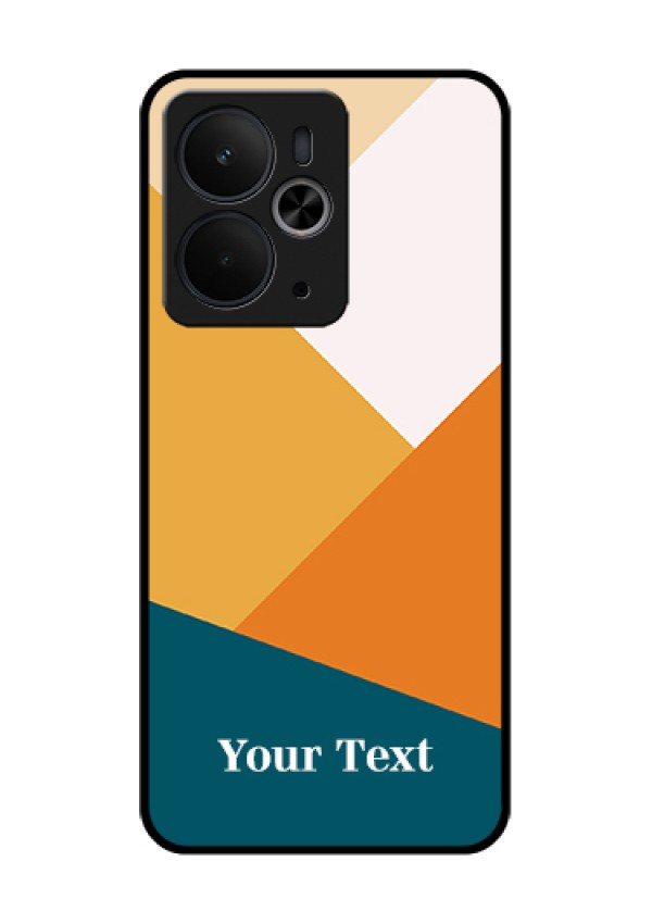 Realme 14T 5G Custom Glass Phone Case - Stacked Multi - Colour Design