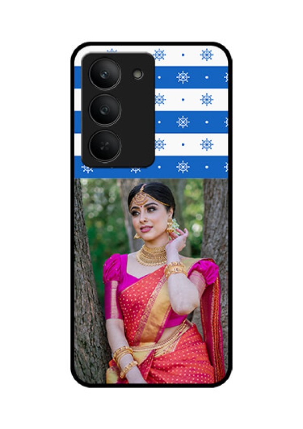 Realme 14x 5G Custom Glass Phone CaseSnow Pattern Design
