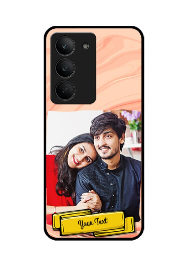 Realme 14x 5G Custom Glass Phone CaseMarble Texture Design