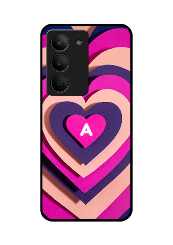 Realme 14x 5G Custom Glass Phone CaseCute Heart Pattern Design