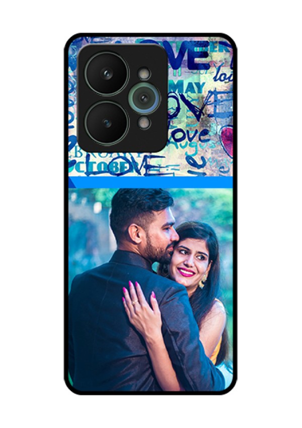 Realme 15 5G Custom Glass Phone Case - Colorful Love Design