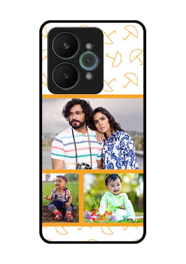 Realme 15 5G Custom Glass Phone Case - Yellow Pattern Design