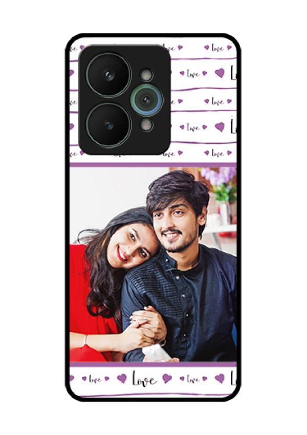 Realme 15 5G Custom Glass Phone Case - Couples Heart Design