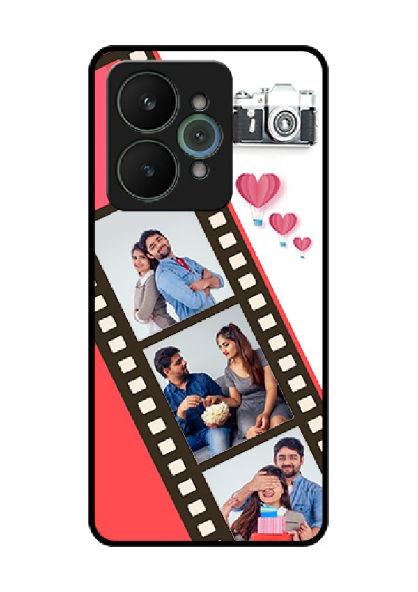 Realme 15 5G Custom Glass Phone Case - 3 Image Holder With Film Reel