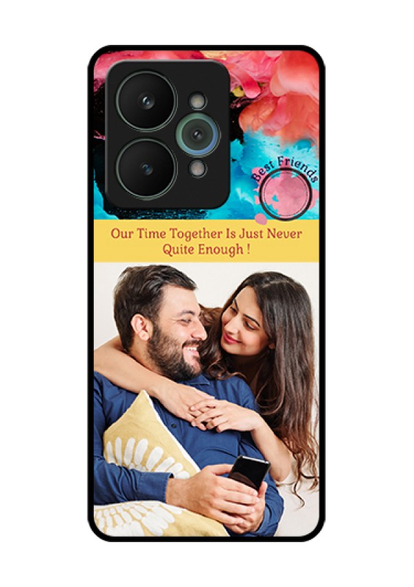 Realme 15 5G Custom Glass Phone Case - Quote With Acrylic Painting Design