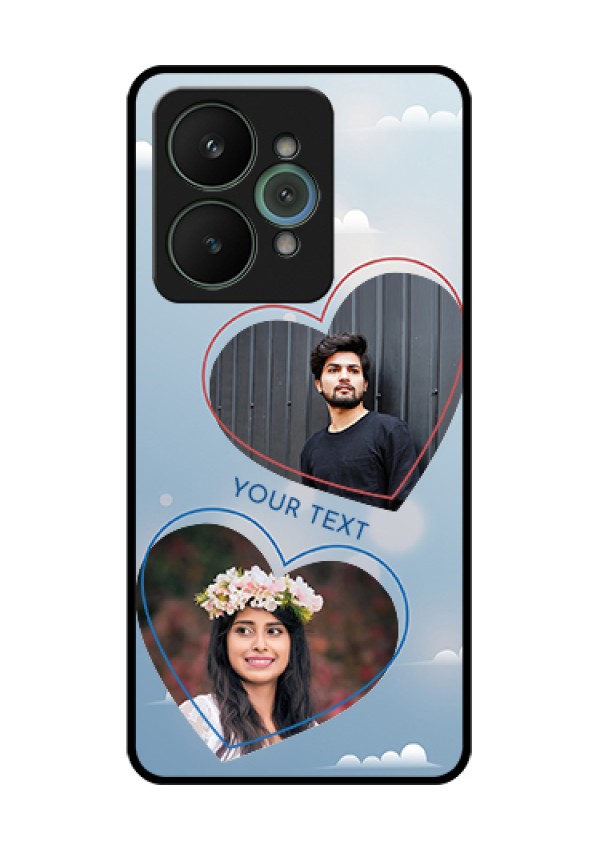 Realme 15 5G Custom Glass Phone Case - Blue Color Couple Design