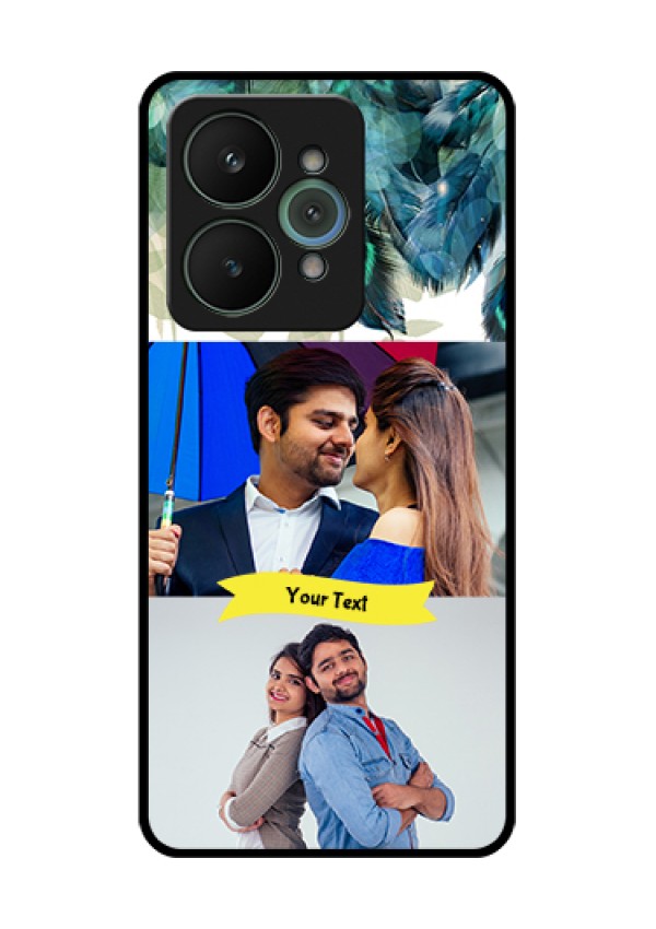 Realme 15 5G Custom Glass Phone Case - Image With Boho Peacock Feather Design