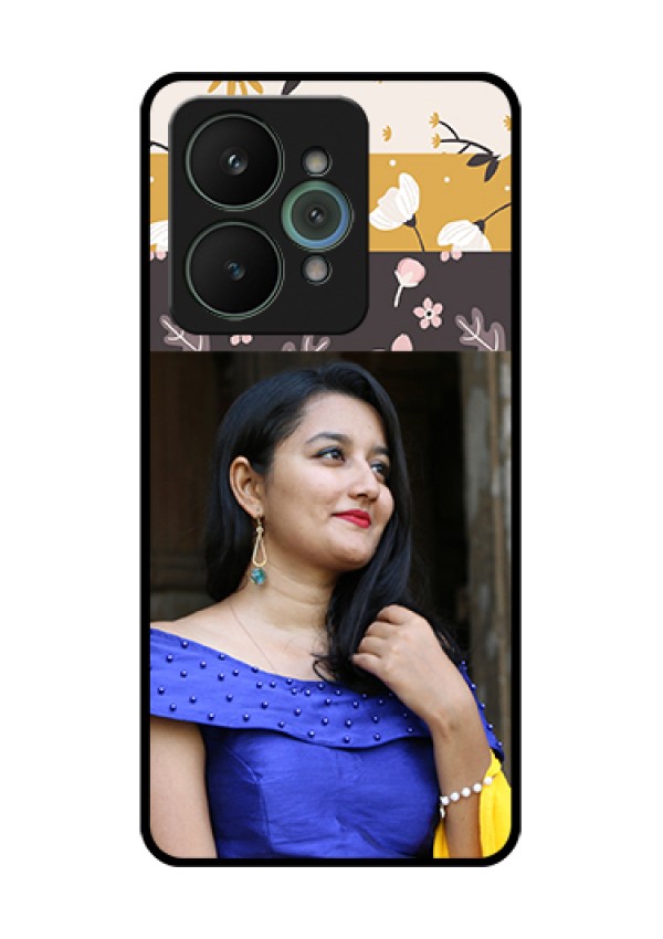 Realme 15 5G Custom Glass Phone Case - Stylish Floral Design