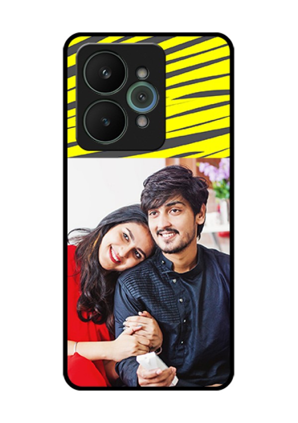 Realme 15 5G Custom Glass Phone Case - Yellow Abstract Design