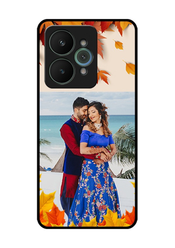 Realme 15 5G Custom Glass Phone Case - Autumn Maple Leaves Design