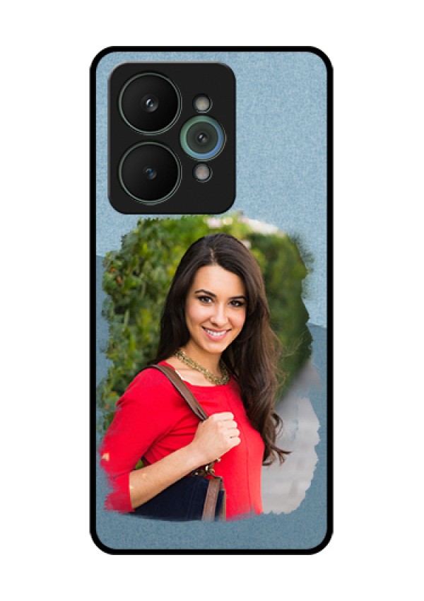 Realme 15 5G Custom Glass Phone Case - Grunge Line Art Design