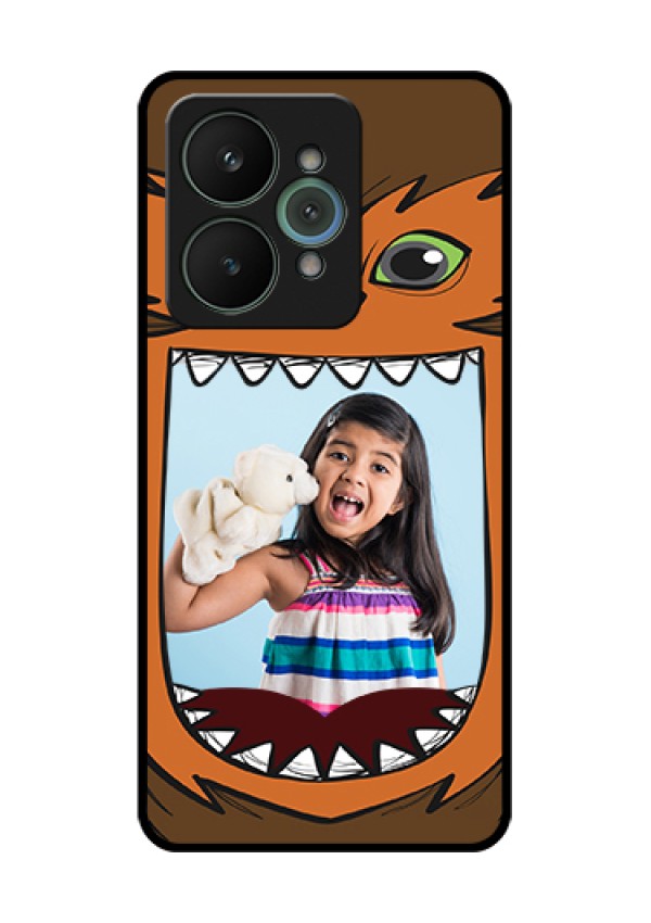 Realme 15 5G Custom Glass Phone Case - Owl Monster Back Case Design