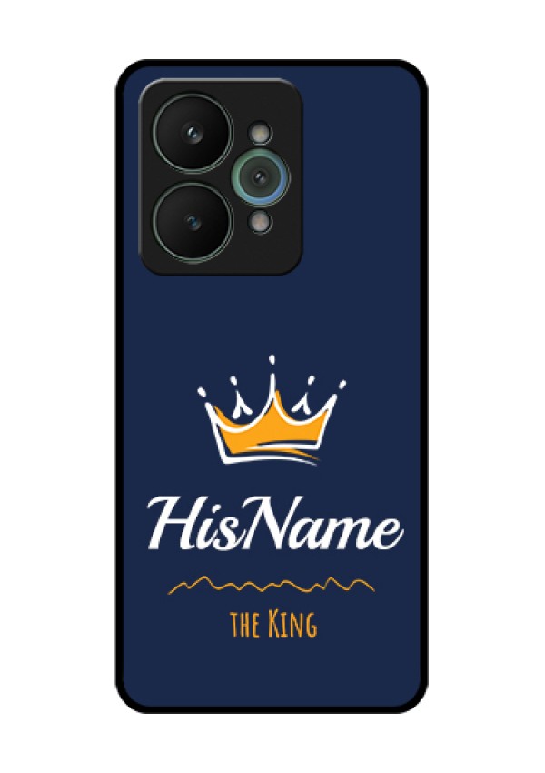 Realme 15 5G Custom Glass Phone Case - King With Name Design