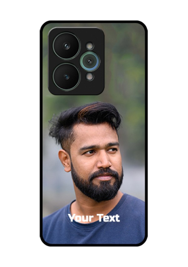 Realme 15 5G Custom Glass Phone Case - Photo With Text Design