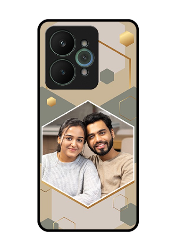 Realme 15 5G Custom Glass Phone Case - Stylish Hexagon Pattern Design
