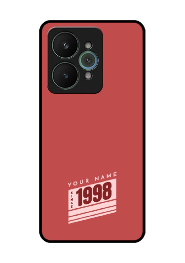 Realme 15 5G Custom Glass Phone Case - Red Custom Year Of Birth Design