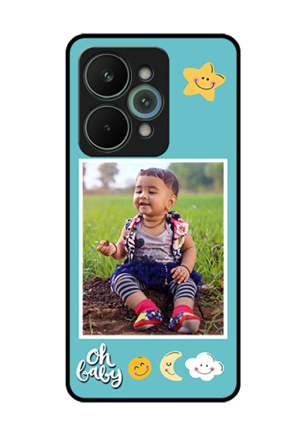 Realme 15 Pro 5G Custom Glass Phone Case - Smiley Kids Stars Design