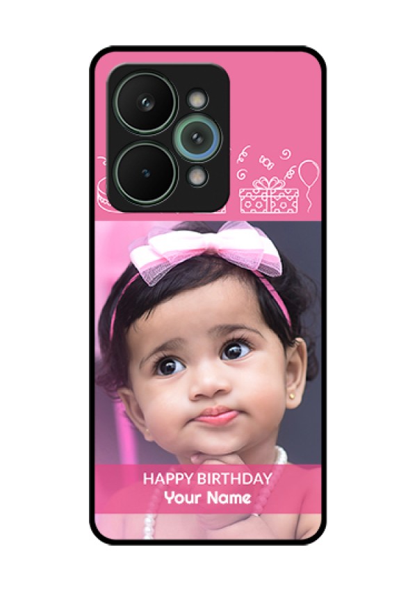 Realme 15 Pro 5G Custom Glass Phone Case - With Birthday Line Art Design