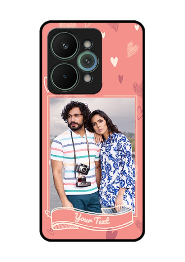 Realme 15 Pro 5G Custom Glass Phone Case - Love Doodle Art Design