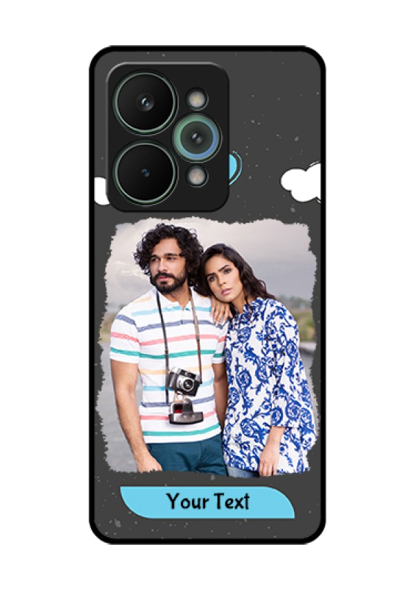Realme 15 Pro 5G Custom Glass Phone Case - Splashes With Love Doodles Design