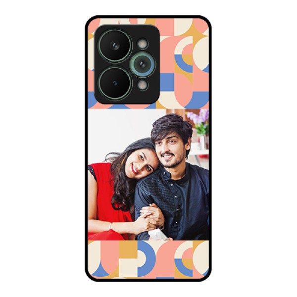 Realme 15 Pro 5G Custom Glass Phone Case - Semi - Circle Maze Pattern Design