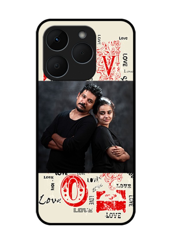 Realme 15T 5G Custom Glass Phone Case - Trendy Love Design Case