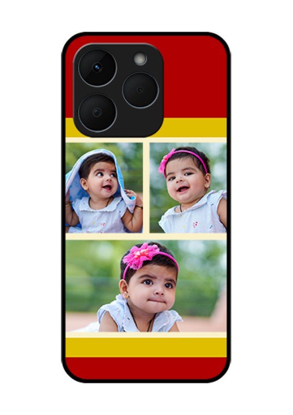 Realme 15T 5G Custom Glass Phone Case - Multiple Pic Upload Design