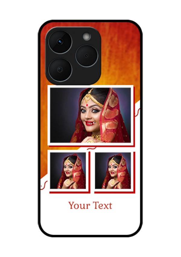 Realme 15T 5G Custom Glass Phone Case - Wedding Memories Design