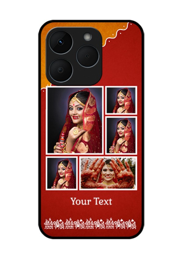 Realme 15T 5G Custom Glass Phone Case - Wedding Pic Upload Design