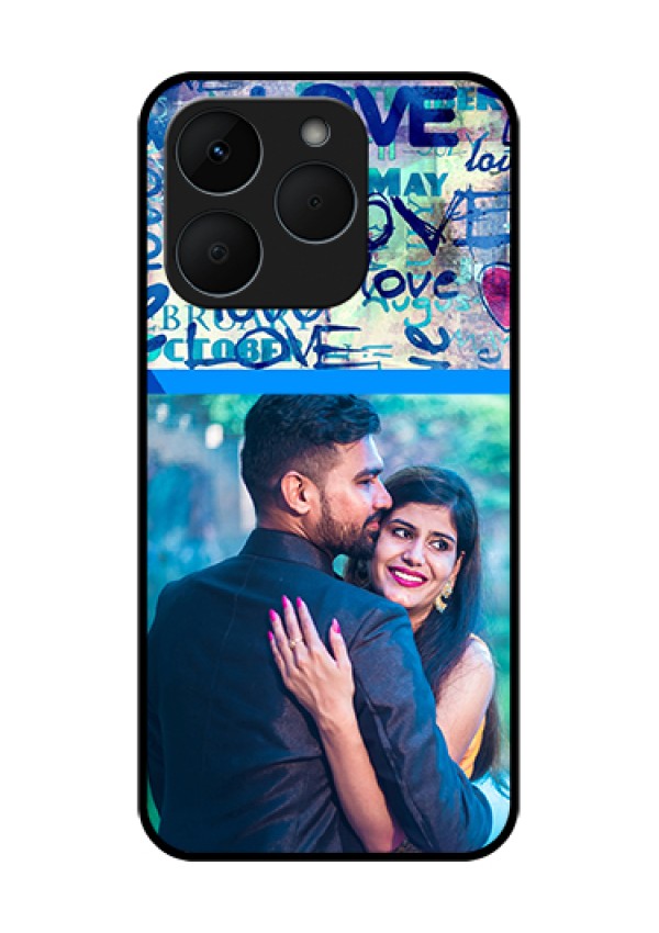 Realme 15T 5G Custom Glass Phone Case - Colorful Love Design