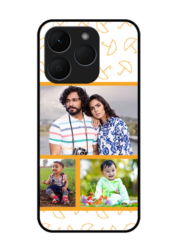Realme 15T 5G Custom Glass Phone Case - Yellow Pattern Design