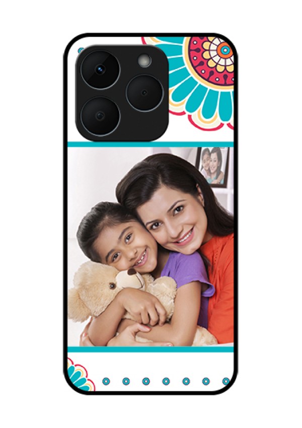 Realme 15T 5G Custom Glass Phone Case - Flower Design