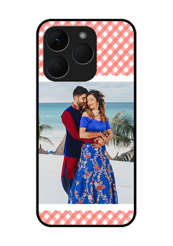 Realme 15T 5G Custom Glass Phone Case - Pink Pattern Design