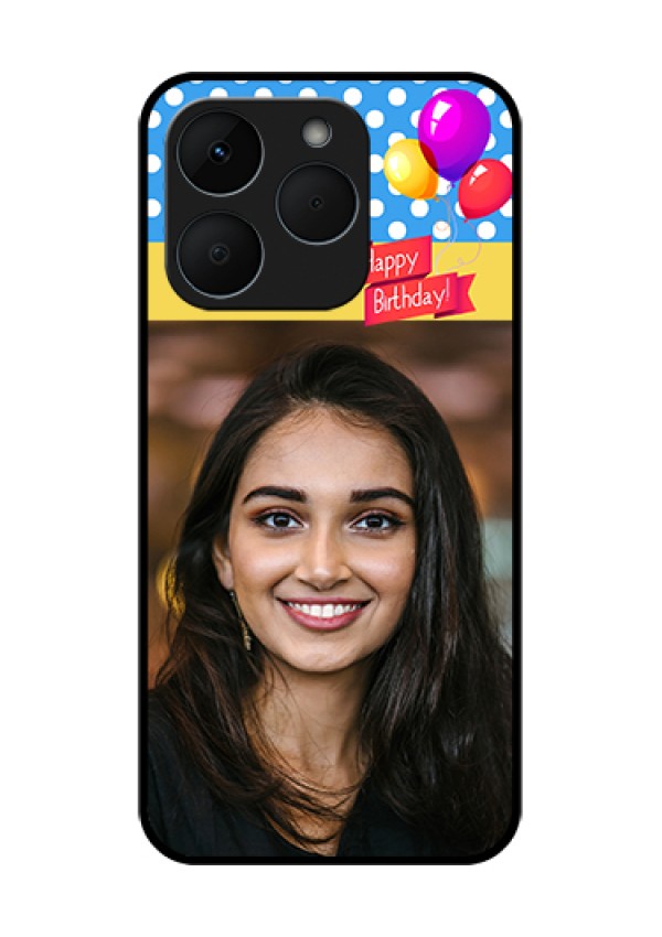 Realme 15T 5G Custom Glass Phone Case - Happy Birthday Design