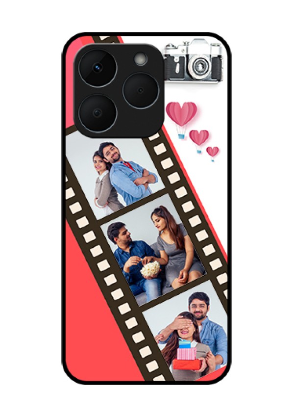 Realme 15T 5G Custom Glass Phone Case - 3 Image Holder With Film Reel