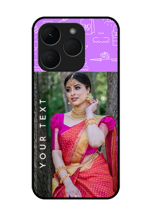 Realme 15T 5G Custom Glass Phone Case - Birthday Icons Design