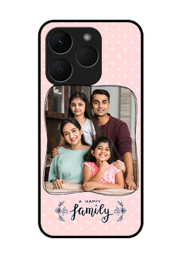 Realme 15T 5G Custom Glass Phone Case - Family With Dots Design